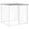 Világosszürke horganyzott acél tyúkketrec tetővel 803x98x90 cm
