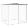 Világosszürke horganyzott acél tyúkketrec tetővel 1003x98x90 cm
