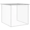 Világosszürke horganyzott acél tyúkketrec tetővel 1003x98x90 cm