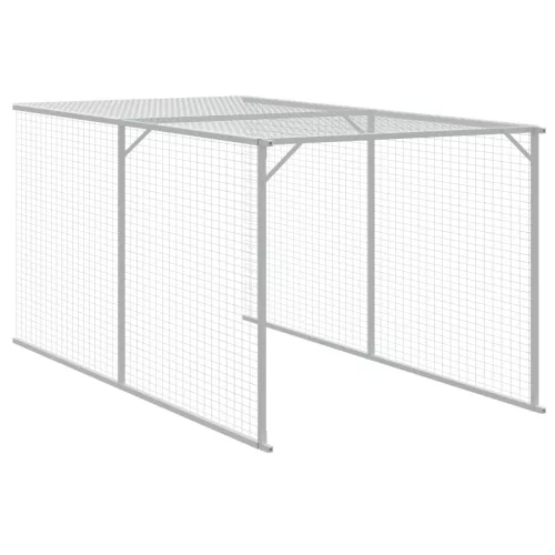 Antracitszürke horganyzott acél tyúkketrec 110x405x110 cm