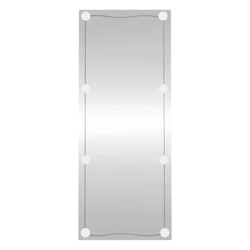 Téglalap alakú üveg falitükör LED fényekkel 40 x 100 cm