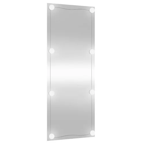 Téglalap alakú üveg falitükör LED fényekkel 40 x 100 cm