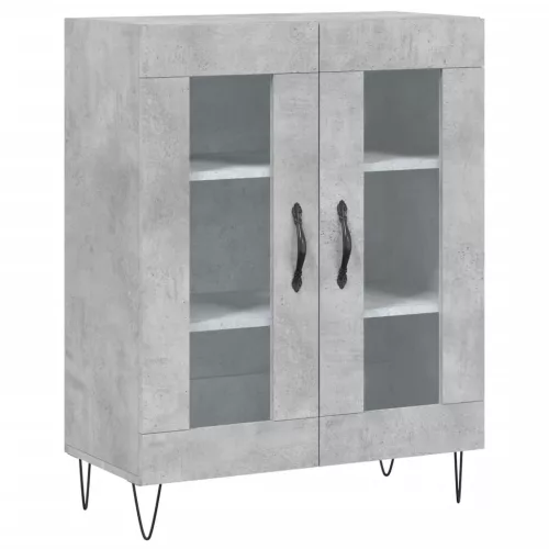 Betonszürke szerelt fa magasszekrény 69,5 x 34 x 180 cm