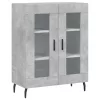 Betonszürke szerelt fa magasszekrény 69,5 x 34 x 180 cm