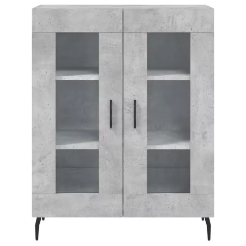 Betonszürke szerelt fa magasszekrény 69,5 x 34 x 180 cm