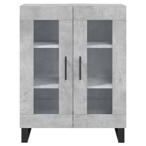 Betonszürke szerelt fa magasszekrény 69,5 x 34 x 180 cm