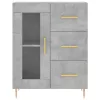 Betonszürke szerelt fa magasszekrény 69,5 x 34 x 180 cm