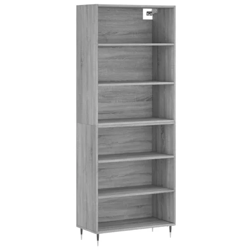 Szürke sonoma szerelt fa magasszekrény 69,5x32,5x180 cm