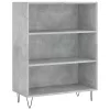 Betonszürke szerelt fa magasszekrény 69,5x32,5x180 cm