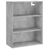 Betonszürke szerelt fa magasszekrény 69,5x32,5x180 cm