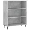 Betonszürke szerelt fa magasszekrény 69,5x32,5x180 cm
