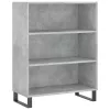 Betonszürke szerelt fa magasszekrény 69,5x32,5x180 cm