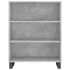 Betonszürke szerelt fa magasszekrény 69,5x32,5x180 cm
