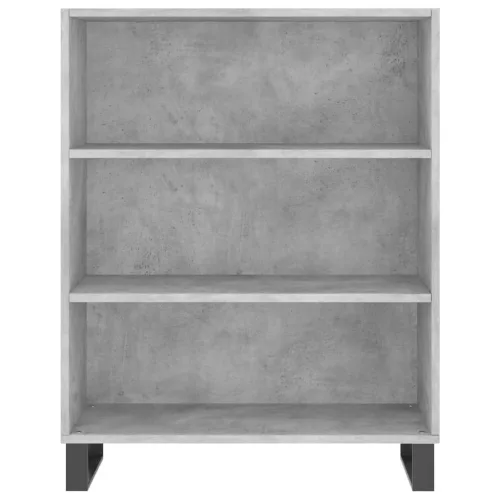Betonszürke szerelt fa magasszekrény 69,5x32,5x180 cm