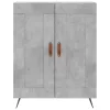 Betonszürke szerelt fa magasszekrény 69,5 x 34 x 180 cm