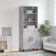 Betonszürke szerelt fa magasszekrény 69,5 x 34 x 180 cm