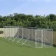 Ezüstszínű kültéri horganyzott acél kutyakennel 2 x 14 x 2 m