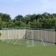 Ezüstszínű kültéri horganyzott acél kutyakennel 4x8x2 m