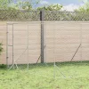 Ezüstszínű kültéri horganyzott acél kutyakennel 4 x 16 x 2 m