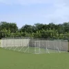 Ezüstszínű kültéri horganyzott acél kutyakennel 6 x 14 x 2 m