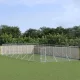 Ezüstszínű kültéri horganyzott acél kutyakennel 6 x 14 x 2 m