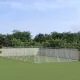 Ezüstszínű kültéri horganyzott acél kutyakennel 8 x 16 x 2 m