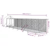 Ezüstszínű horganyzott acél kutyakennel tetővel 2x14x2,5 m