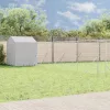 Ezüstszínű horganyzott acél kutyakennel tetővel 10x10x2,5 m