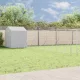 Ezüstszínű horganyzott acél kutyakennel tetővel 10x10x2,5 m