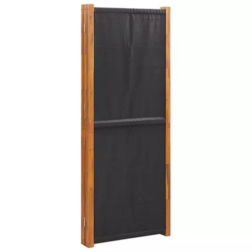 Fekete 5 paneles térelválasztó 350x180 cm