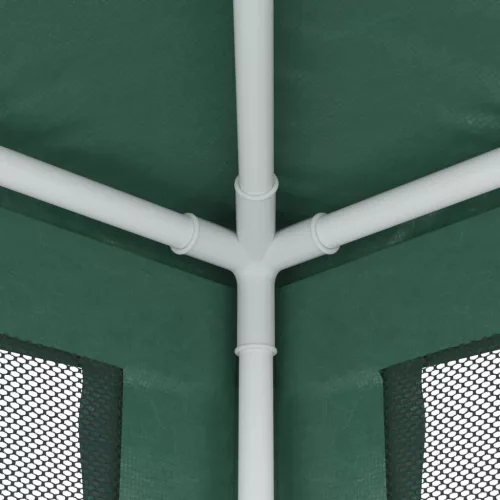 Zöld HDPE rendezvénysátor 4 hálós oldalfallal 2 x 2 m