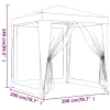 Antracitszürke HDPE rendezvénysátor 4 hálós oldalfallal 2 x 2 m
