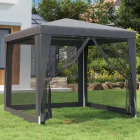   Antracitszürke HDPE partisátor 4 hálós oldalfallal 2,5x2,5 m