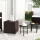 3 db barna polyrattan kisasztal