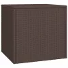 3 db barna polyrattan kisasztal