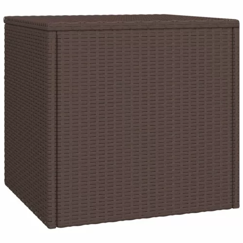 3 db barna polyrattan kisasztal