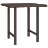 3 db barna polyrattan kisasztal
