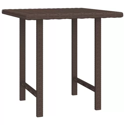 3 db barna polyrattan kisasztal