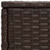 3 db barna polyrattan kisasztal