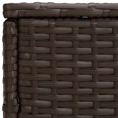 3 db barna polyrattan kisasztal