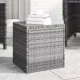 Szürke polyrattan és edzett üveg kisasztal 40 x 37 x 40,5 cm