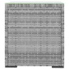 Szürke polyrattan és edzett üveg kisasztal 40 x 37 x 40,5 cm