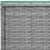 Szürke polyrattan és edzett üveg kisasztal 40 x 37 x 40,5 cm