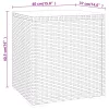 Szürke polyrattan és edzett üveg kisasztal 40 x 37 x 40,5 cm