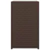 Barna polyrattan C-asztal 40 x 35 x 60 cm