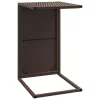 Barna polyrattan C-asztal 40 x 35 x 60 cm