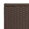 Barna polyrattan C-asztal 40 x 35 x 60 cm