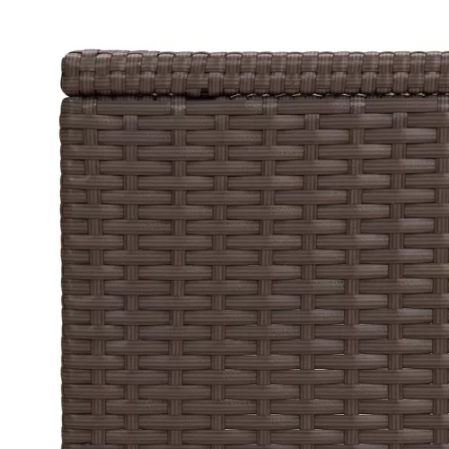 Barna polyrattan C-asztal 40 x 35 x 60 cm