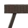 Barna összecsukható polyrattan kisasztal 60 x 40 x 38 cm