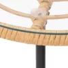 Edzett üveg és acél étkezőasztal Ø80 cm